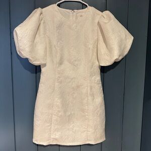 Lena Puff Sleeve Dress. Perfect for bridal events. Small.